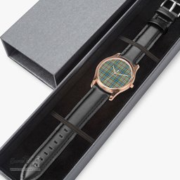 Scottish Balfour Blue Watch Tartan Leather Strap Classic Plaid Watch Scottish Plaid Tartan Plaid - ScotsTee - scotstee.com