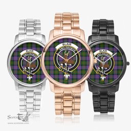 Scottish Blair Modern Watch Tartan Crest Folding Clasp Classic Plaid Watch Scottish Plaid Tartan Plaid - ScotsTee - scotstee.com