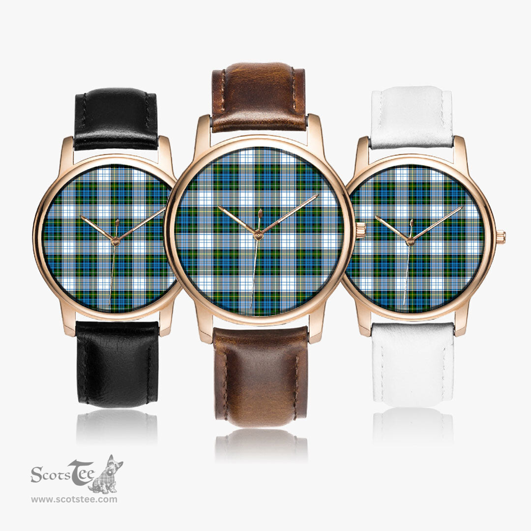Scottish Campbell Dress Watch Tartan Leather Strap Classic Plaid Watch Scottish Plaid Tartan Plaid - ScotsTee - scotstee.com