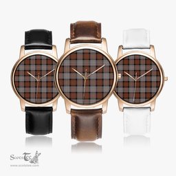 Scottish Cameron of Erracht Weathered Watch Tartan Leather Strap Classic Plaid Watch Scottish Plaid Tartan Plaid - ScotsTee - scotstee.com