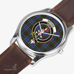 Scottish Brodie Hunting Modern Watch Tartan Crest Leather Strap Classic Plaid Watch Scottish Plaid Tartan Plaid - ScotsTee - scotstee.com