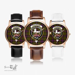 Scottish Cochrane Modern Watch Tartan Crest Leather Strap Classic Plaid Watch Scottish Plaid Tartan Plaid - ScotsTee - scotstee.com