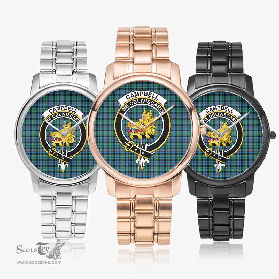 Scottish Campbell of Cawdor Ancient Watch Tartan Crest Folding Clasp Classic Plaid Watch Scottish Plaid Tartan Plaid - ScotsTee - scotstee.com
