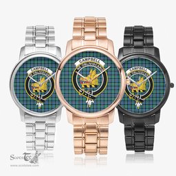 Scottish Campbell of Cawdor Ancient Watch Tartan Crest Folding Clasp Classic Plaid Watch Scottish Plaid Tartan Plaid - ScotsTee - scotstee.com