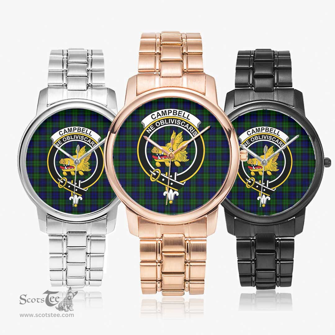 Scottish Campbell Modern Watch Tartan Crest Folding Clasp Classic Plaid Watch Scottish Plaid Tartan Plaid - ScotsTee - scotstee.com
