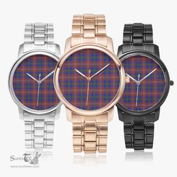 Scottish Chisholm Hunting Modern Watch Tartan Folding Clasp Classic Plaid Watch Scottish Plaid Tartan Plaid - ScotsTee - scotstee.com
