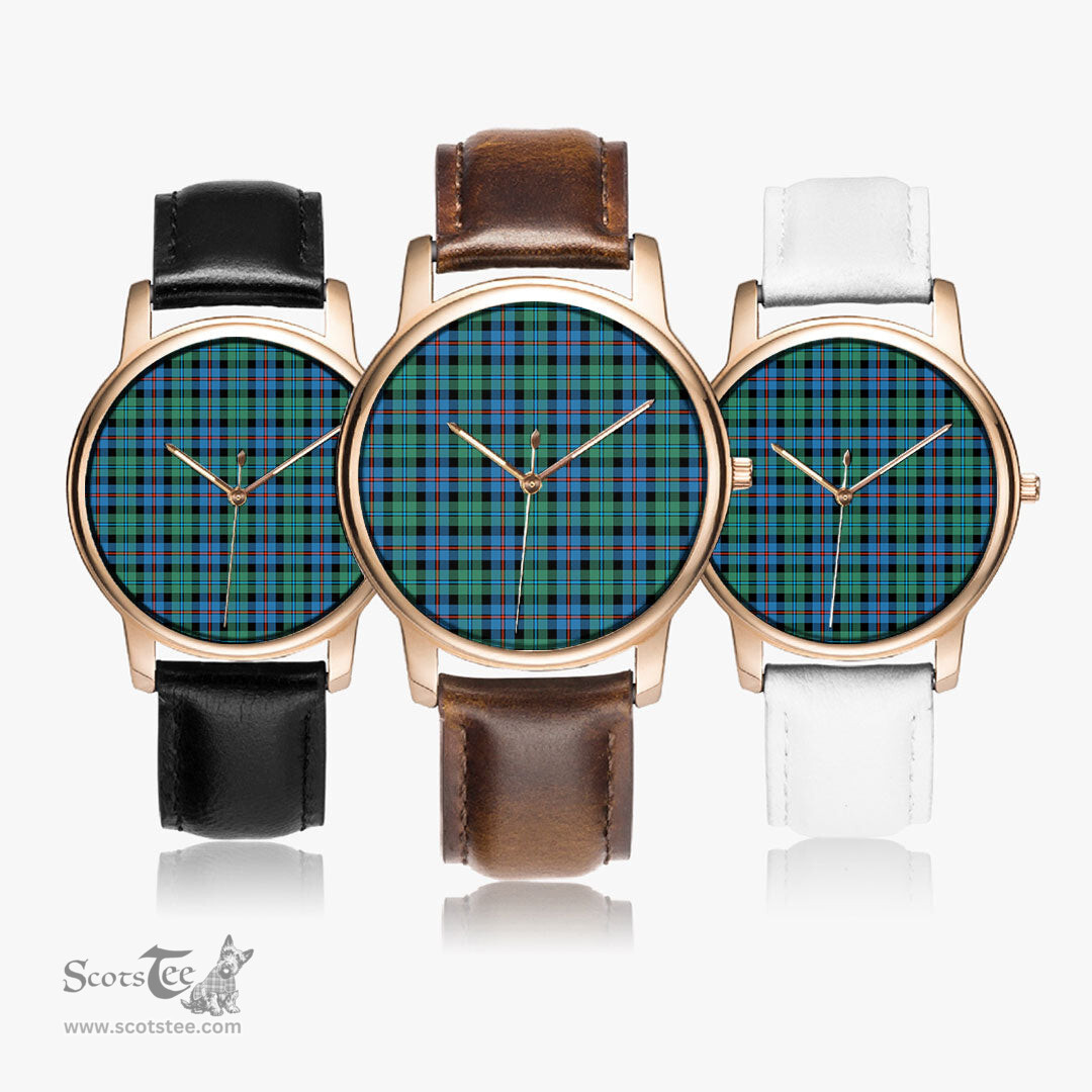 Scottish Campbell of Cawdor Ancient Watch Tartan Leather Strap Classic Plaid Watch Scottish Plaid Tartan Plaid - ScotsTee - scotstee.com