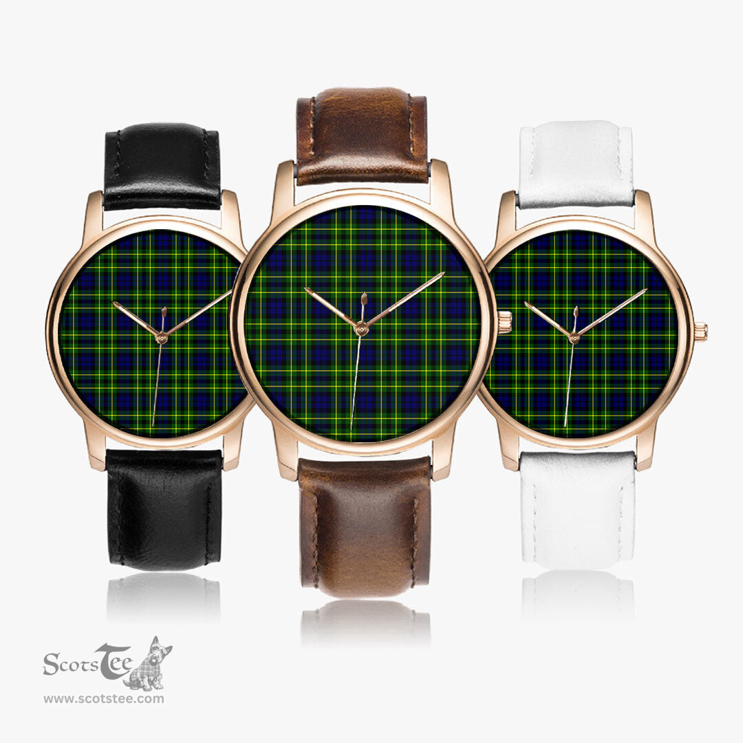 Scottish Campbell of Breadalbane Modern Watch Tartan Leather Strap Classic Plaid Watch Scottish Plaid Tartan Plaid - ScotsTee - scotstee.com