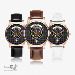 Scottish Blair Modern Watch Tartan Crest Leather Strap Classic Plaid Watch Scottish Plaid Tartan Plaid - ScotsTee - scotstee.com