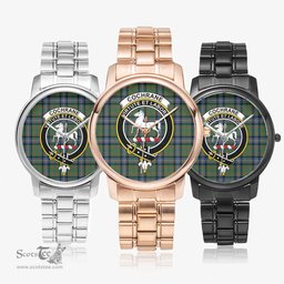 Scottish Cochrane Ancient Watch Tartan Crest Folding Clasp Classic Plaid Watch Scottish Plaid Tartan Plaid - ScotsTee - scotstee.com