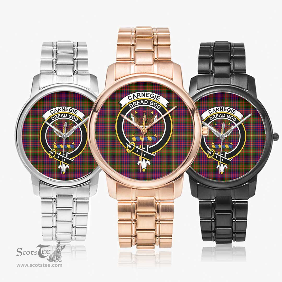 Scottish Carnegie Modern Watch Tartan Crest Folding Clasp Classic Plaid Watch Scottish Plaid Tartan Plaid - ScotsTee - scotstee.com