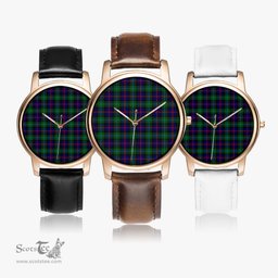 Scottish Campbell of Cawdor Modern Watch Tartan Leather Strap Classic Plaid Watch Scottish Plaid Tartan Plaid - ScotsTee - scotstee.com