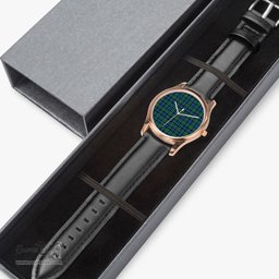 Scottish Campbell Ancient 02 Watch Tartan Leather Strap Classic Plaid Watch Scottish Plaid Tartan Plaid - ScotsTee - scotstee.com
