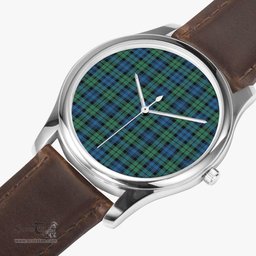 Scottish Campbell Ancient 02 Watch Tartan Leather Strap Classic Plaid Watch Scottish Plaid Tartan Plaid - ScotsTee - scotstee.com
