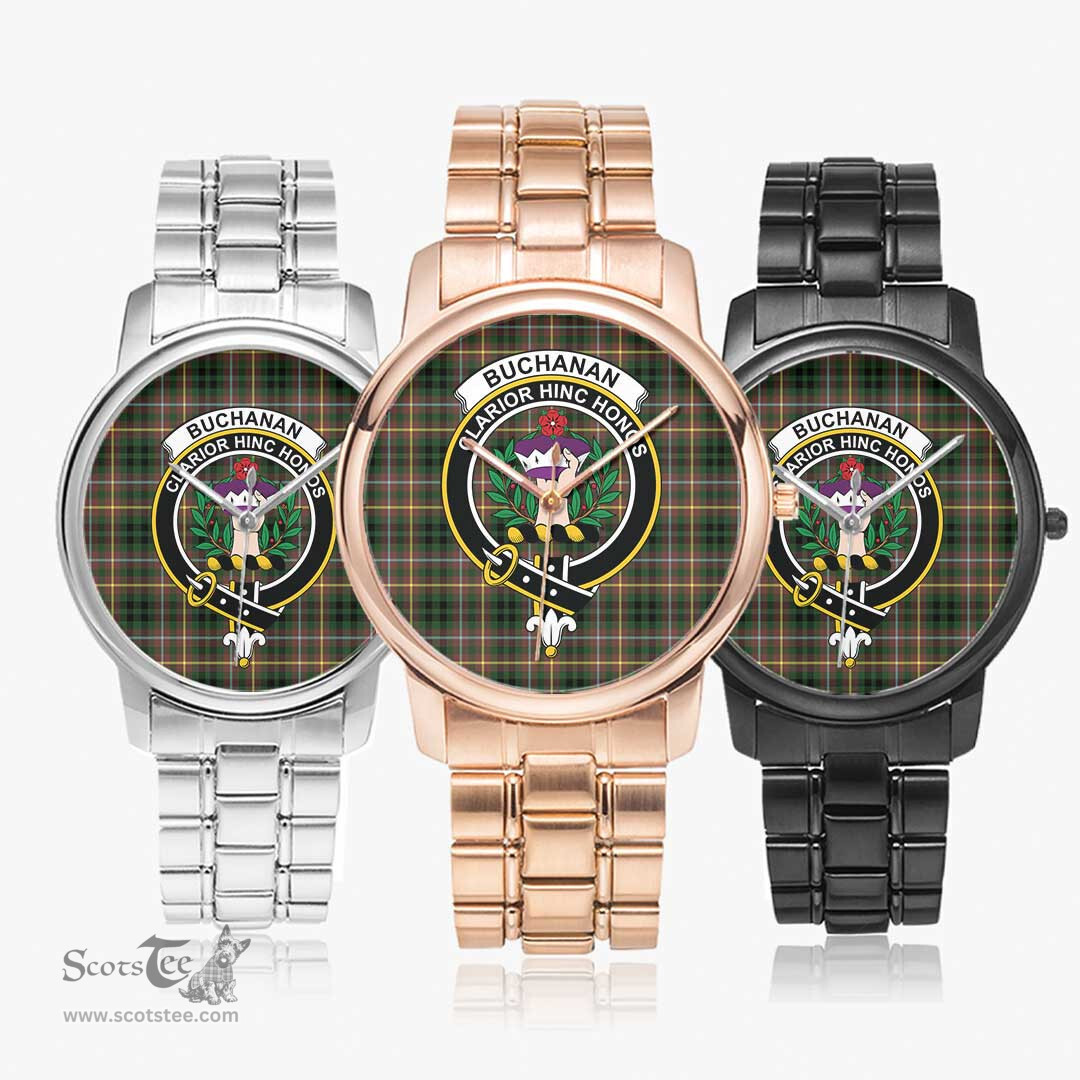 Scottish Buchanan Hunting Watch Tartan Crest Folding Clasp Classic Plaid Watch Scottish Plaid Tartan Plaid - ScotsTee - scotstee.com