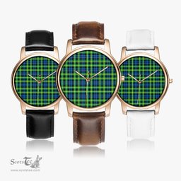 Scottish Campbell of Breadalbane Ancient Watch Tartan Leather Strap Classic Plaid Watch Scottish Plaid Tartan Plaid - ScotsTee - scotstee.com
