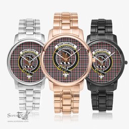 Scottish Borthwick Ancient Watch Tartan Crest Folding Clasp Classic Plaid Watch Scottish Plaid Tartan Plaid - ScotsTee - scotstee.com