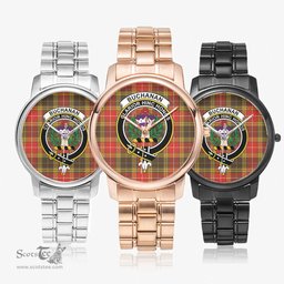 Scottish Buchanan Old Set Weathered Watch Tartan Crest Folding Clasp Classic Plaid Watch Scottish Plaid Tartan Plaid - ScotsTee - scotstee.com