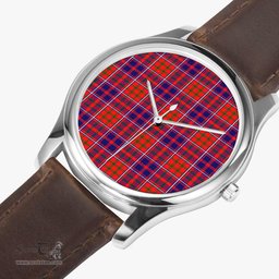 Scottish Cameron of Lochiel Modern Watch Tartan Leather Strap Classic Plaid Watch Scottish Plaid Tartan Plaid - ScotsTee - scotstee.com