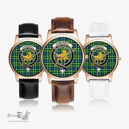 Scottish Campbell of Breadalbane Ancient Watch Tartan Crest Leather Strap Classic Plaid Watch Scottish Plaid Tartan Plaid - ScotsTee - scotstee.com
