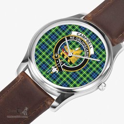 Scottish Campbell of Breadalbane Ancient Watch Tartan Crest Leather Strap Classic Plaid Watch Scottish Plaid Tartan Plaid - ScotsTee - scotstee.com