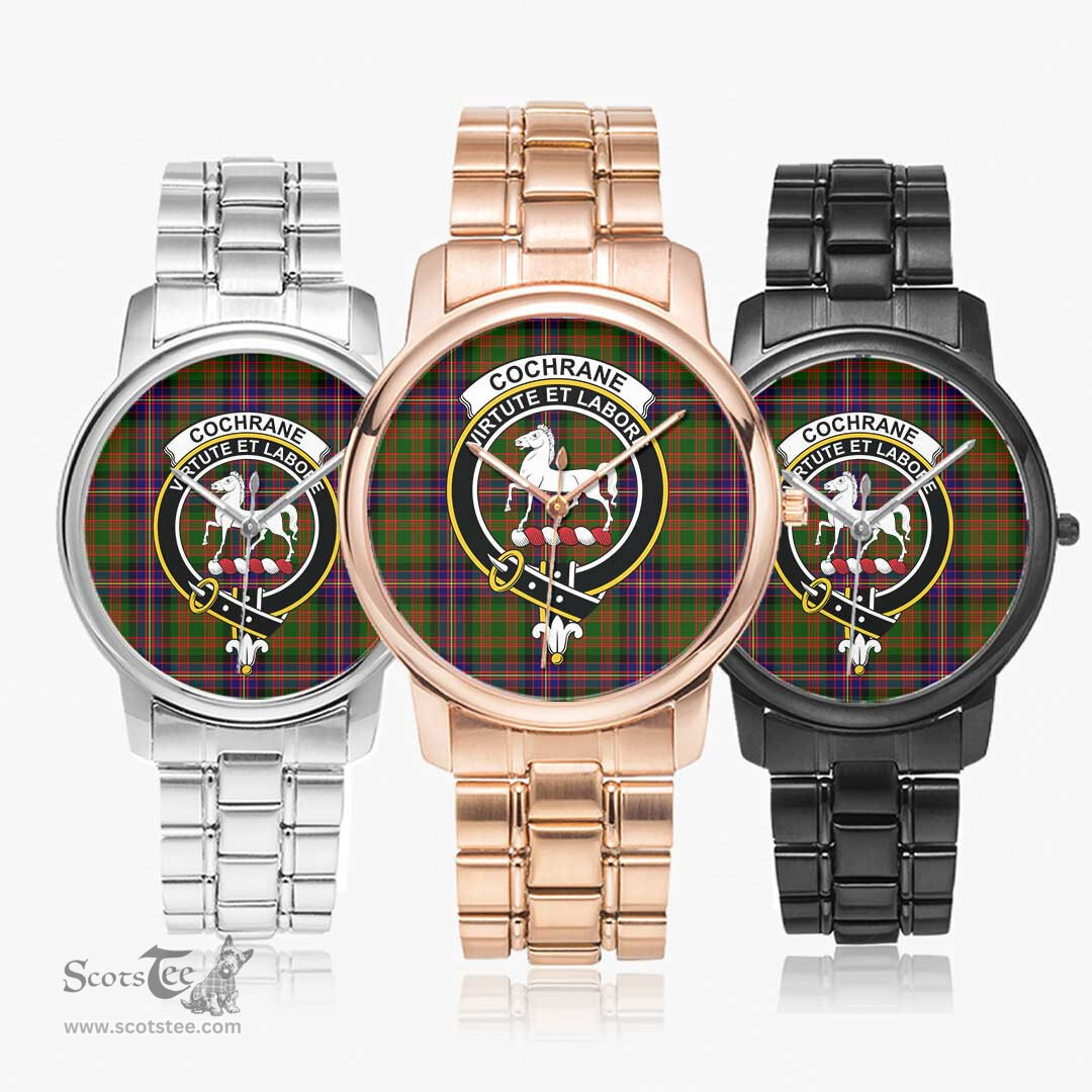 Scottish Cochrane Modern Watch Tartan Crest Folding Clasp Classic Plaid Watch Scottish Plaid Tartan Plaid - ScotsTee - scotstee.com