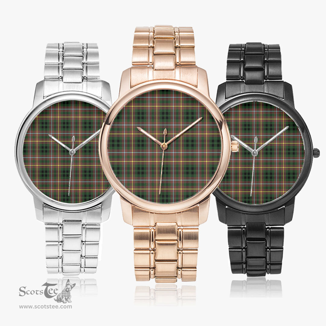 Scottish Buchanan Hunting Watch Tartan Folding Clasp Classic Plaid Watch Scottish Plaid Tartan Plaid - ScotsTee - scotstee.com