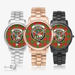 Scottish Burnett Ancient Watch Tartan Crest Folding Clasp Classic Plaid Watch Scottish Plaid Tartan Plaid - ScotsTee - scotstee.com
