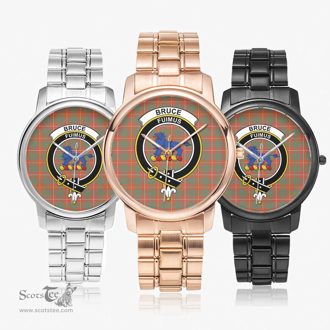 Scottish Bruce Ancient Watch Tartan Crest Folding Clasp Classic Plaid Watch Scottish Plaid Tartan Plaid - ScotsTee - scotstee.com