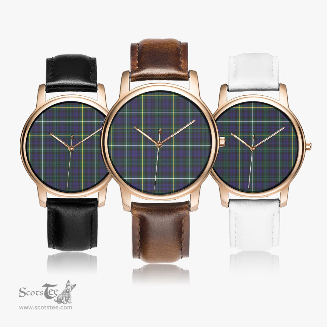 Scottish Campbell Argyll Modern Watch Tartan Leather Strap Classic Plaid Watch Scottish Plaid Tartan Plaid - ScotsTee - scotstee.com