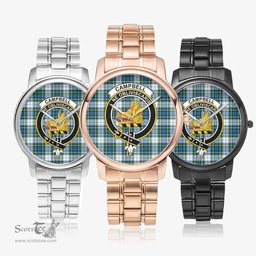 Scottish Campbell Dress Ancient Watch Tartan Crest Folding Clasp Classic Plaid Watch Scottish Plaid Tartan Plaid - ScotsTee - scotstee.com