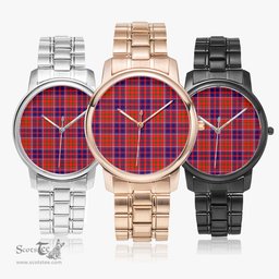 Scottish Cameron of Lochiel Modern Watch Tartan Folding Clasp Classic Plaid Watch Scottish Plaid Tartan Plaid - ScotsTee - scotstee.com