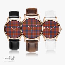 Scottish Cameron of Lochiel Ancient Watch Tartan Leather Strap Classic Plaid Watch Scottish Plaid Tartan Plaid - ScotsTee - scotstee.com