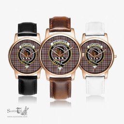 Scottish Borthwick Dress Ancient Watch Tartan Crest Leather Strap Classic Plaid Watch Scottish Plaid Tartan Plaid - ScotsTee - scotstee.com