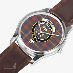 Scottish Fraser Hunting Modern Watch Tartan Crest Leather Strap Classic Plaid Watch Scottish Plaid Tartan Plaid - ScotsTee - scotstee.com