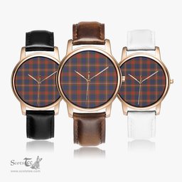 Scottish Fraser Hunting Modern Watch Tartan Leather Strap Classic Plaid Watch Scottish Plaid Tartan Plaid - ScotsTee - scotstee.com