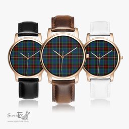 Scottish Fraser Hunting Ancient Watch Tartan Leather Strap Classic Plaid Watch Scottish Plaid Tartan Plaid - ScotsTee - scotstee.com