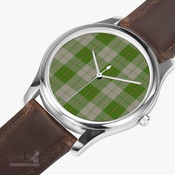 Scottish Cunningham Dress Green Dancers Watch Tartan Leather Strap Classic Plaid Watch Scottish Plaid Tartan Plaid - ScotsTee - scotstee.com