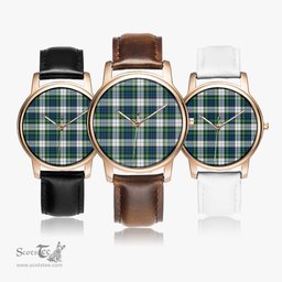 Scottish Gordon Dress Ancient Watch Tartan Leather Strap Classic Plaid Watch Scottish Plaid Tartan Plaid - ScotsTee - scotstee.com