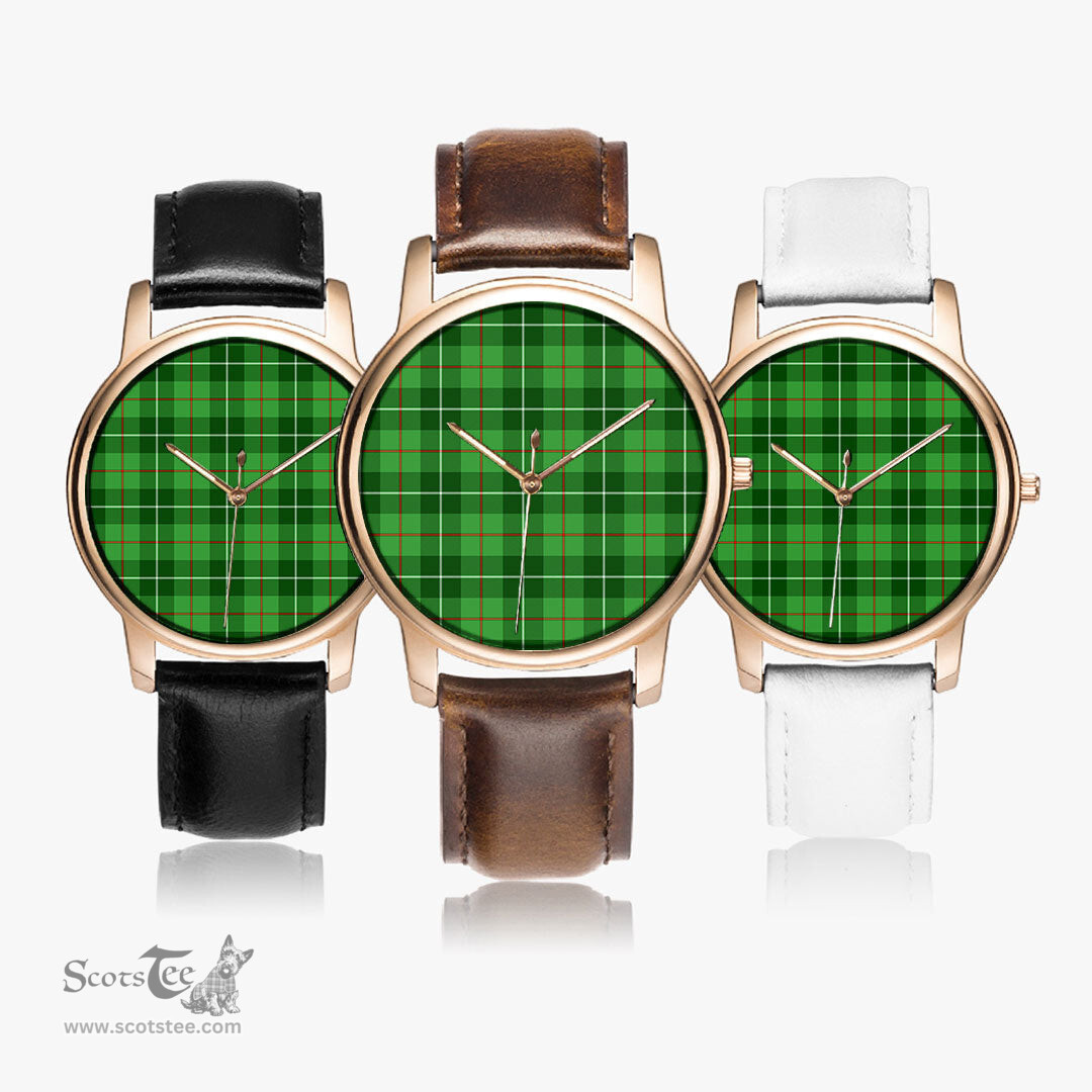Scottish Galloway District Watch Tartan Leather Strap Classic Plaid Watch Scottish Plaid Tartan Plaid - ScotsTee - scotstee.com