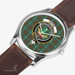 Scottish Gayre Watch Tartan Crest Leather Strap Classic Plaid Watch Scottish Plaid Tartan Plaid - ScotsTee - scotstee.com