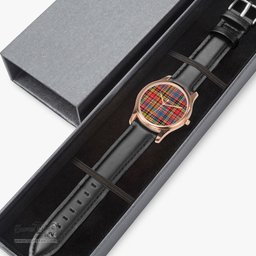 Scottish Drummond of Strathallan Watch Tartan Leather Strap Classic Plaid Watch Scottish Plaid Tartan Plaid - ScotsTee - scotstee.com