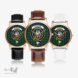 Scottish Duncan Modern Watch Tartan Crest Leather Strap Classic Plaid Watch Scottish Plaid Tartan Plaid - ScotsTee - scotstee.com