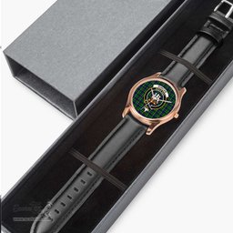 Scottish Duncan Modern Watch Tartan Crest Leather Strap Classic Plaid Watch Scottish Plaid Tartan Plaid - ScotsTee - scotstee.com