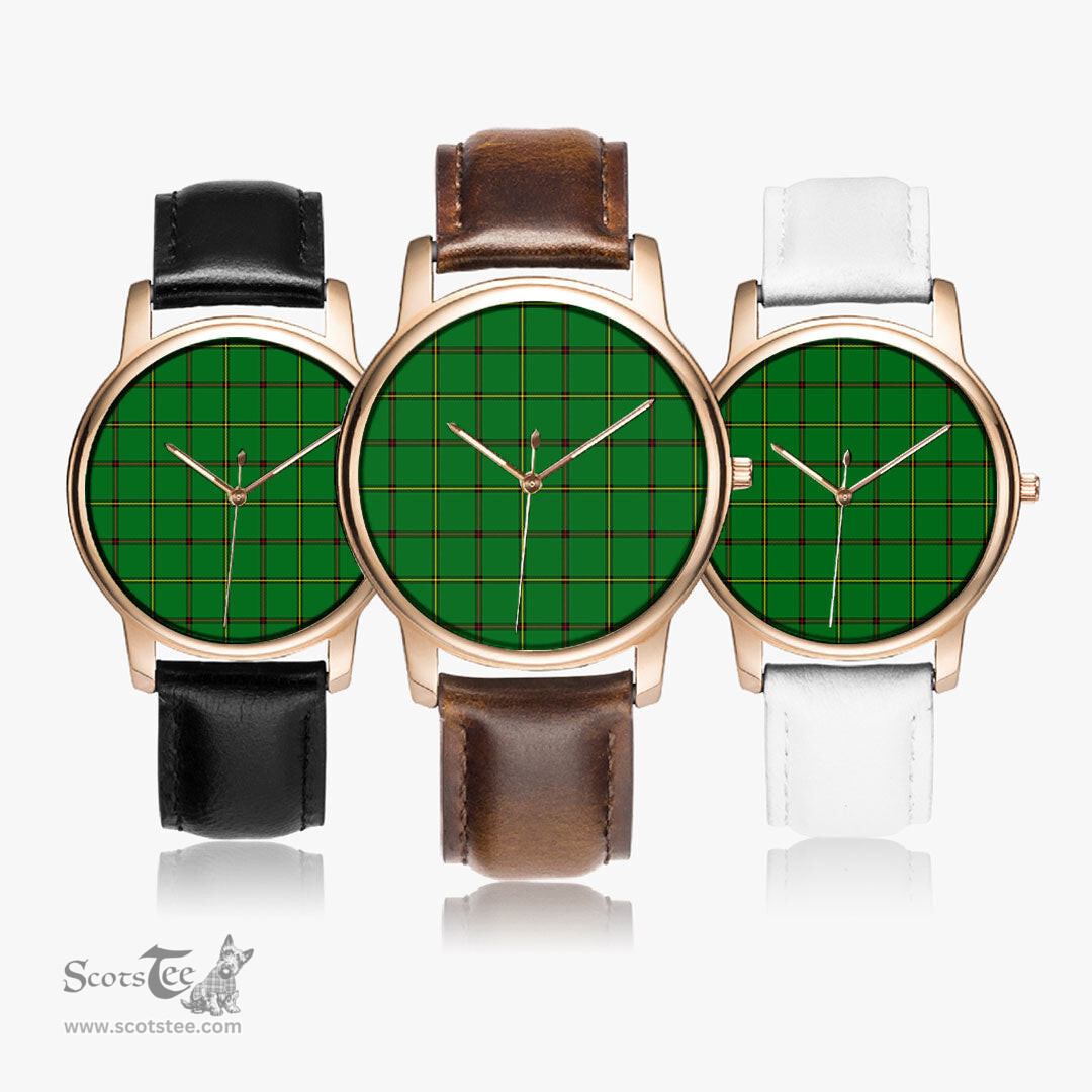 Scottish Don (Tribe-of-Mar) Watch Tartan Leather Strap Classic Plaid Watch Scottish Plaid Tartan Plaid - ScotsTee - scotstee.com