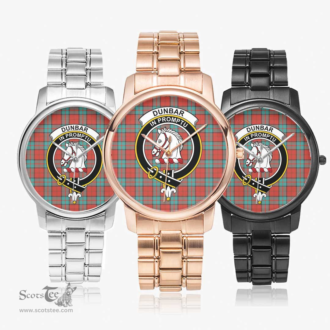 Scottish Dunbar Ancient Watch Tartan Crest Folding Clasp Classic Plaid Watch Scottish Plaid Tartan Plaid - ScotsTee - scotstee.com