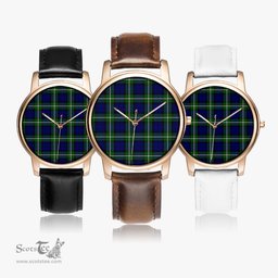 Scottish Forbes Modern Watch Tartan Leather Strap Classic Plaid Watch Scottish Plaid Tartan Plaid - ScotsTee - scotstee.com