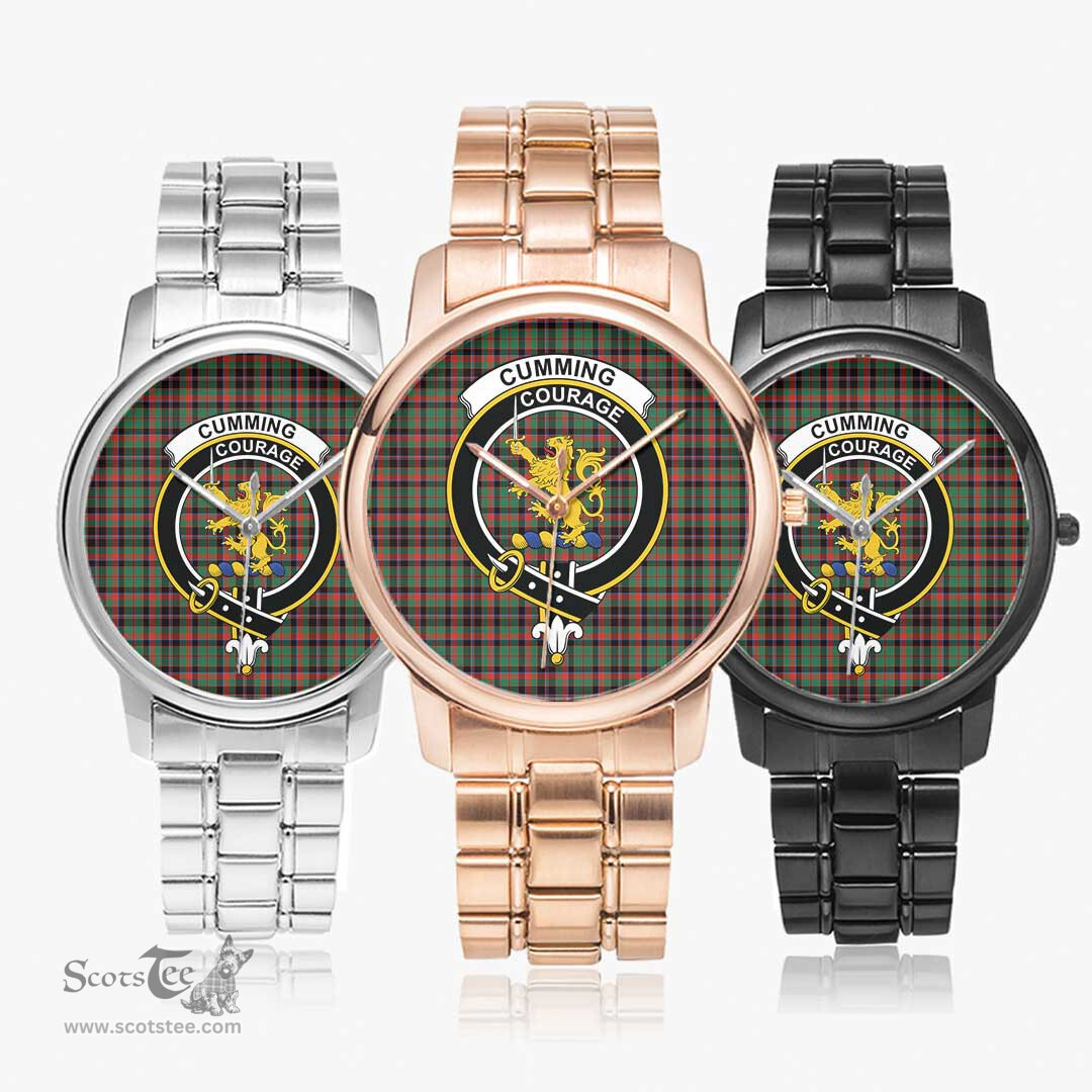 Scottish Cumming Hunting Ancient Watch Tartan Crest Folding Clasp Classic Plaid Watch Scottish Plaid Tartan Plaid - ScotsTee - scotstee.com