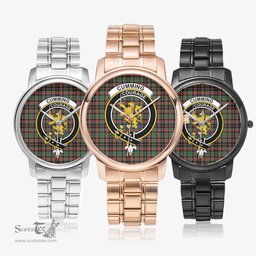 Scottish Cumming Hunting Ancient Watch Tartan Crest Folding Clasp Classic Plaid Watch Scottish Plaid Tartan Plaid - ScotsTee - scotstee.com