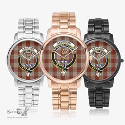 Scottish Davidson Dress Dancers Watch Tartan Crest Folding Clasp Classic Plaid Watch Scottish Plaid Tartan Plaid - ScotsTee - scotstee.com